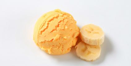 Glace à la banane et à la vanille