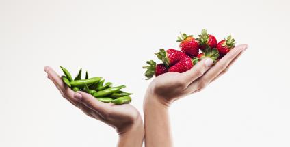 Edame et fraises : deux bonnes sources de stérols végétaux.