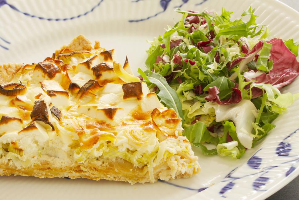 Tarte aux poireaux et au chèvre frais