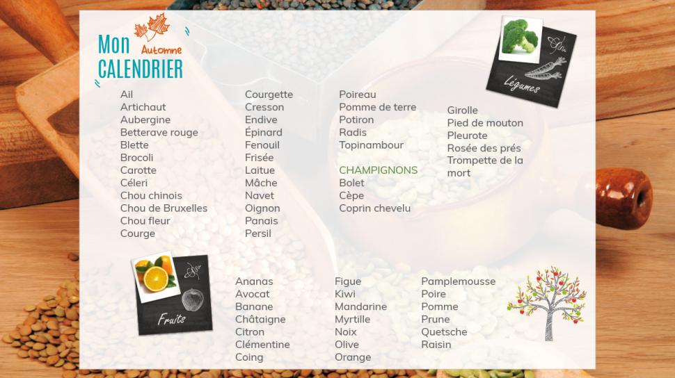 Calendrier automne