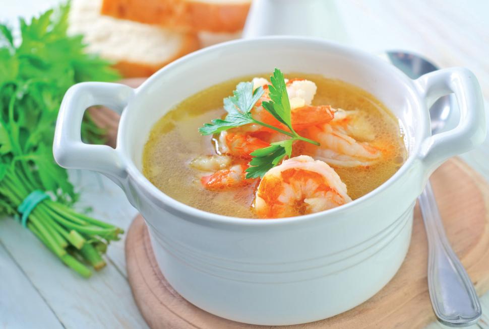 Soupe thaï aux crevettes