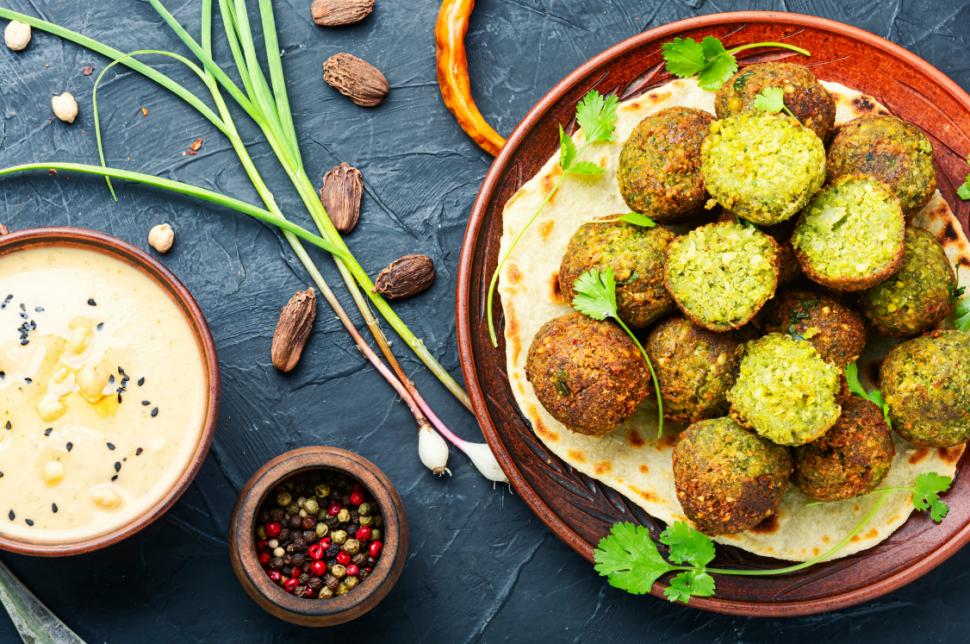 Falafel lentilles vertes et olives