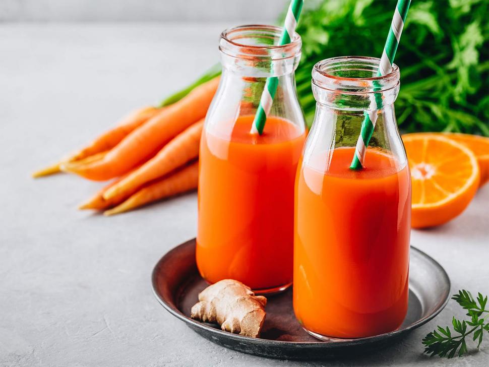 Mocktail kéfir - carottes - agrumes