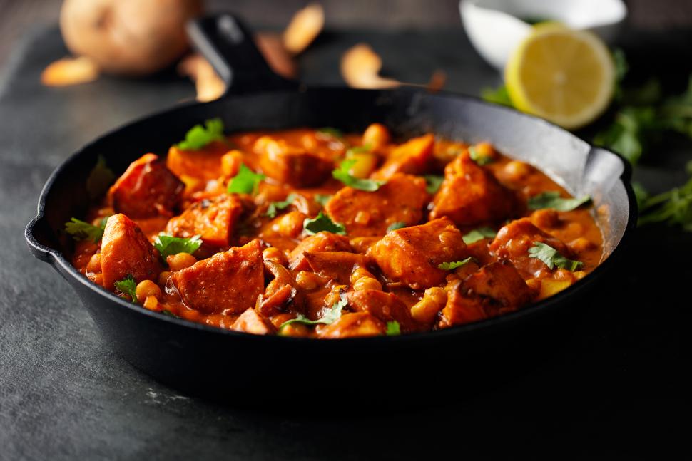 Curry de pois chiches et patates douces