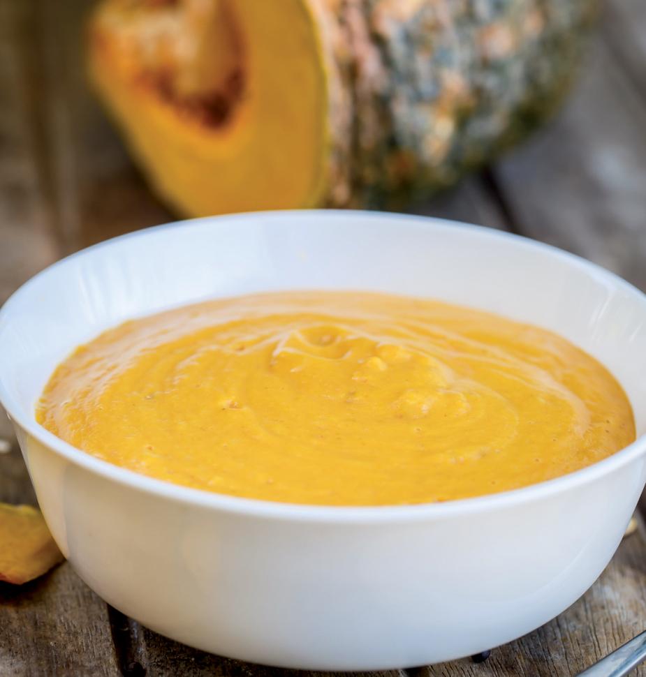 Soupe de Courge Butternut aux châtaignes