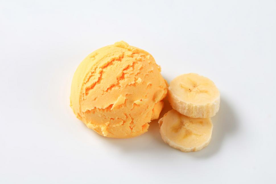 Glace à la banane et à la vanille