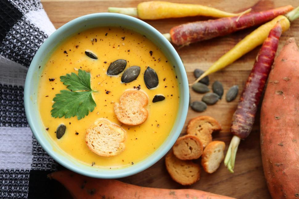 Velouté de patate douce et panais